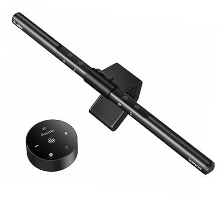 Quntis Computer Monitor Light Bar, Screen Monitor Light Bar for Eye Caring, USB Reading LED Task Lamp with Auto-Dimming, Dimmable Lamp Bar, Touch Control, No Glare Space Saving Home Office Desk Lamps