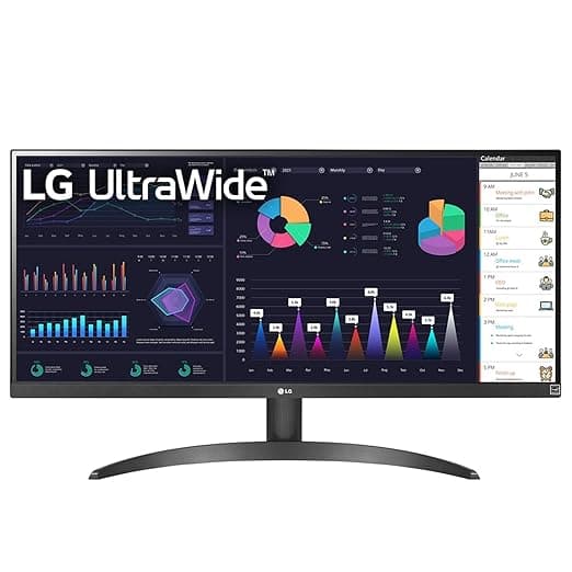 LG 29WQ500 (29 inch) UltraWide FHD (2560 x 1080) IPS Monitor with AMD FreeSync™, 100Hz, 1ms, HDR10, OnScreen Control & Dual Controller, 3-Side Virtually Borderless, Dynamic Action Sync - Black